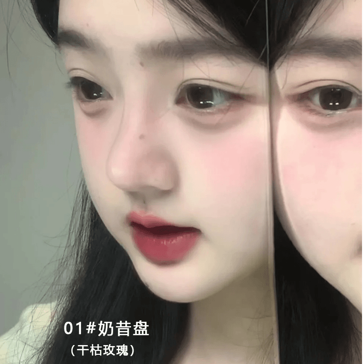甜蜜四色腮红一盘多用丝滑通透防水自然显色低饱和柔焦胭脂腮红女