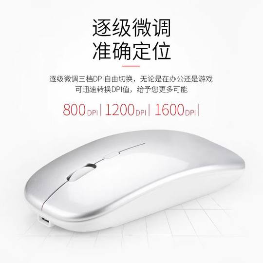 Бесшумная беспроводная мышь для офисных игр, подходит для ноутбуков, планшетов, мобильных телефонов, настольных компьютеров, двухрежимная выдвижная мышь с Bluetooth