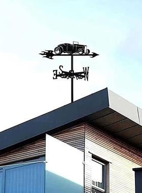 老爷车风向标金属剪影跨境电商北美欧洲产品风向标不锈钢