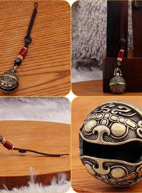 黄铜饕餮铃铛复古男女通用包包饰品吊坠配饰小铜器汽车钥匙扣挂件