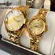 瑞士认证正品牌情侣手表一对机械表男女款钢带进口芯奢华18K金色
