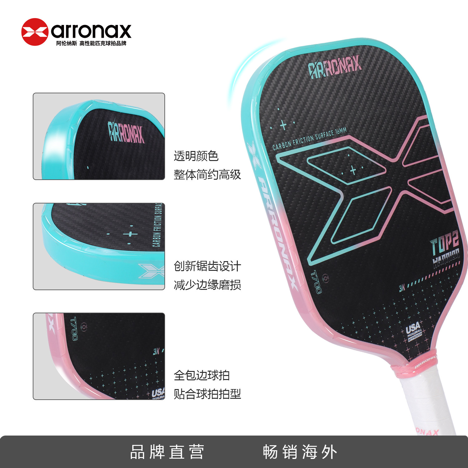 ARRONAX阿伦纳斯匹克球拍护边条pickleball贴边框防磨掉漆护边,淘宝优惠券,粉丝福利购,淘宝优惠卷