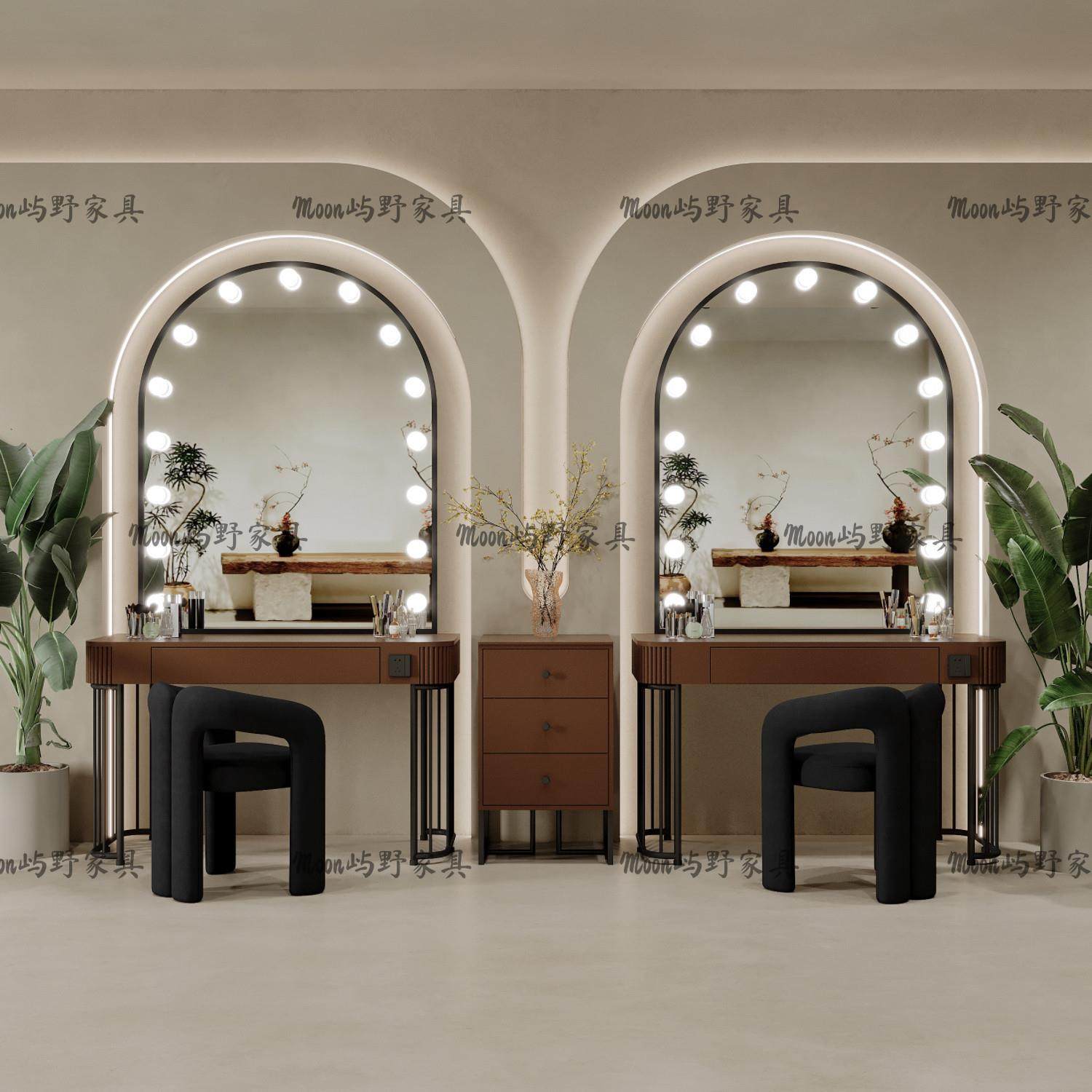 高端婚纱店专业带灯化妆台影楼美容院专用梳妆台美妆店工作室镜台,淘宝优惠券,粉丝福利购,淘宝优惠卷