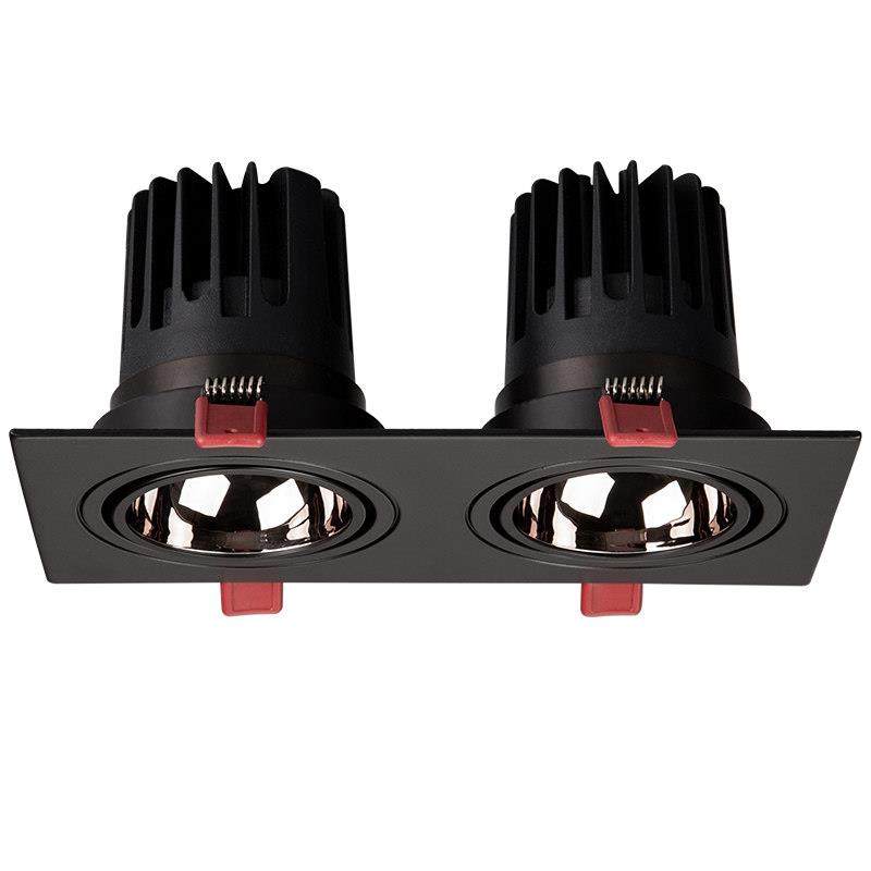 双头斗胆灯嵌入式射灯led防眩无主灯照明格栅灯深杯防眩光天花板,淘宝优惠券,粉丝福利购,淘宝优惠卷