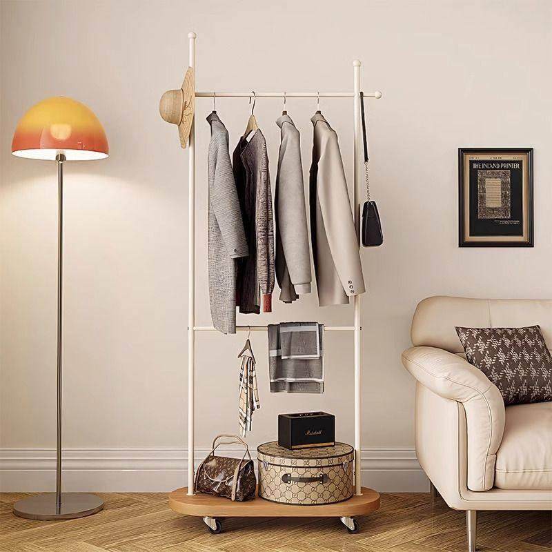 中古风挂衣架落地式2025新款入户可移动衣帽架卧室家用衣架置物架,淘宝优惠券,粉丝福利购,淘宝优惠卷