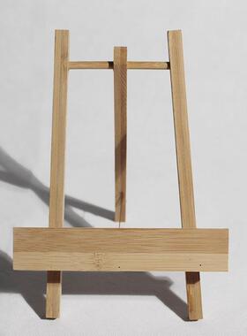 三角形普洱茶架茶饼展示架七子饼支架竹茶托实木茶叶架子支持雕刻