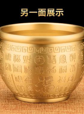 黄铜缸精雕特大百福缸浮雕黄铜大号工艺品