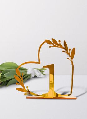 BT090跨境亚克力家居装饰婚礼数字桌号牌桌位牌席位牌diy镜面摆台