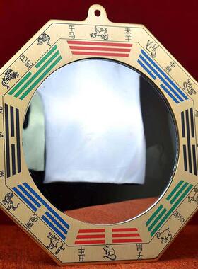 铜八卦凸面镜全铜玻璃镜十二生肖门家居摆件门挂件工艺品