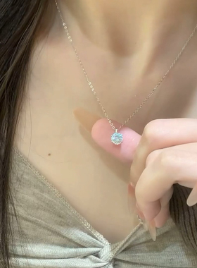 菲尔纳S925莫桑石六爪锁骨链