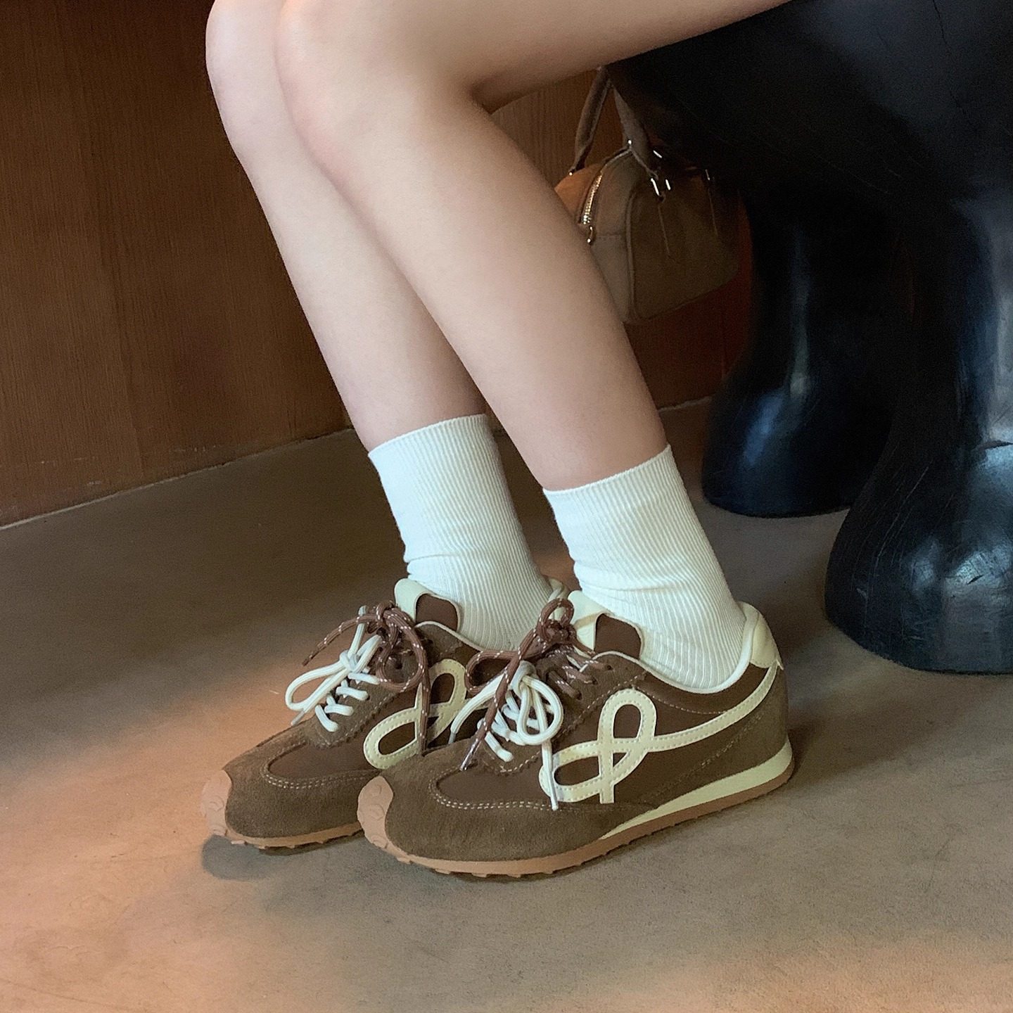 Chio2nd南风 德训鞋子女款2025新款爆款百搭运动鞋秋季女鞋阿甘鞋