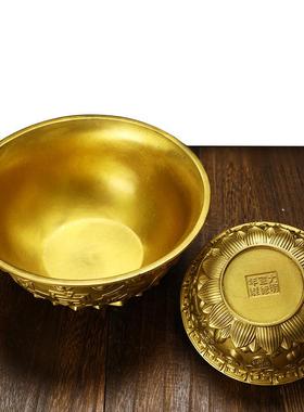 大厂黄铜聚宝盆摆件铜盆铜碗家居客厅店铺开业礼品铜器