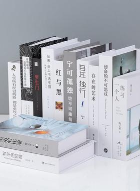 新中式文艺彷真书简约现代假书摆件装饰品道具书籍模型样板间摆设