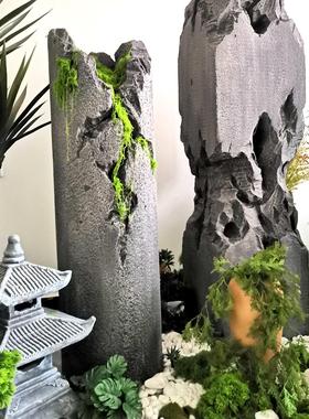 仿真水泥柱泡沫石头道具定制假山雕塑罗马柱影视舞台橱窗装饰造景