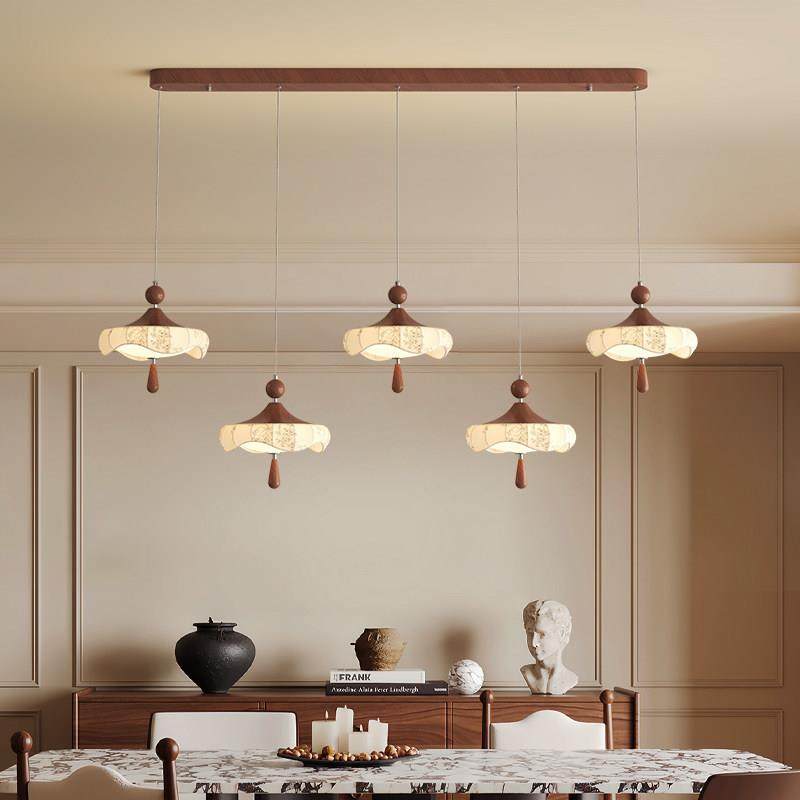 宋氏美学客厅吊灯中古风覆古胡桃色法式布艺卧室饭厅全屋组合灯具,淘宝优惠券,粉丝福利购,淘宝优惠卷