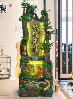 室内假山喷泉家庭流水景观家用加湿器养鱼缸小型山水盆景客厅摆件
