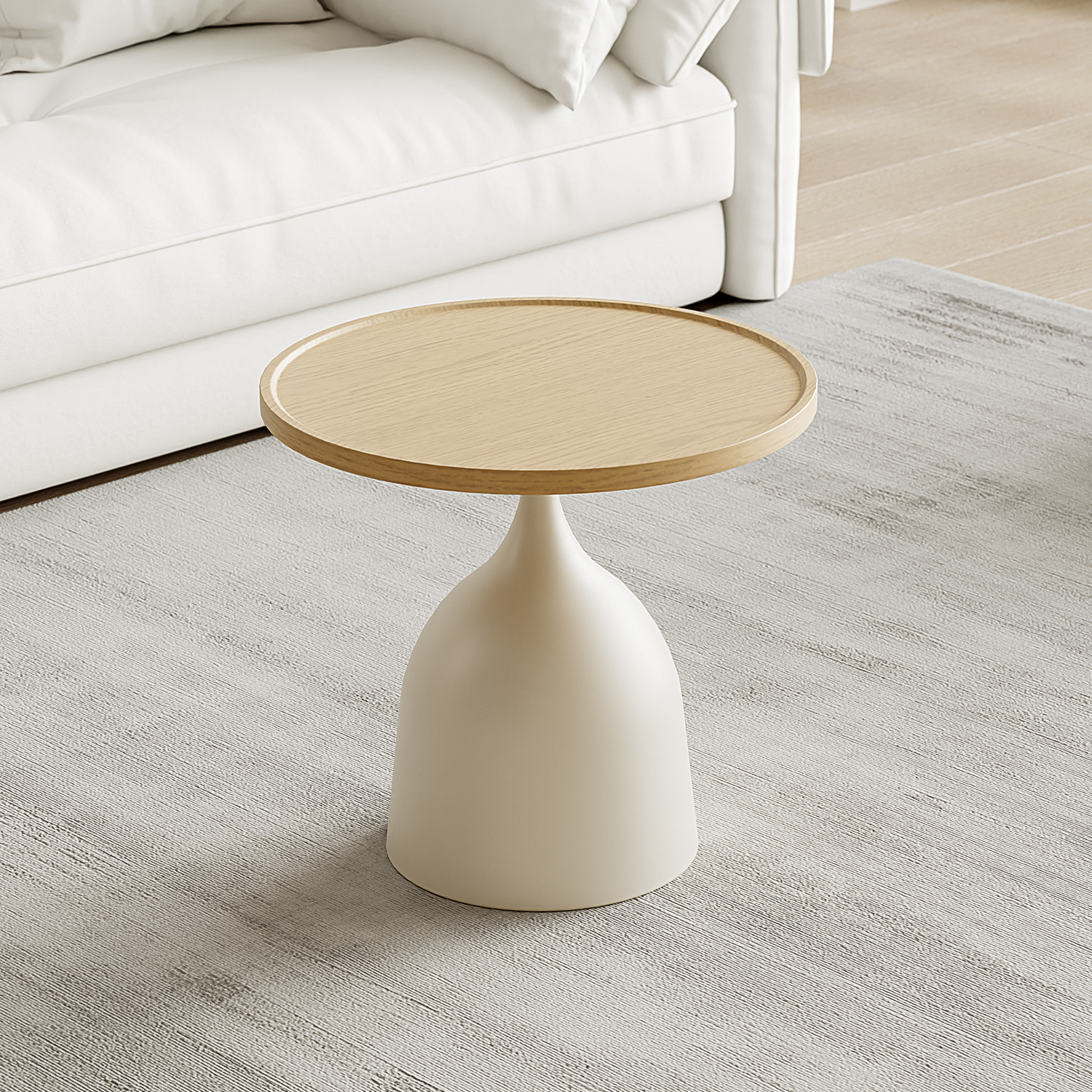 奶油风沙发边几家用客厅小茶几2025新款轻奢高级感卧室床边小桌子 - 图0