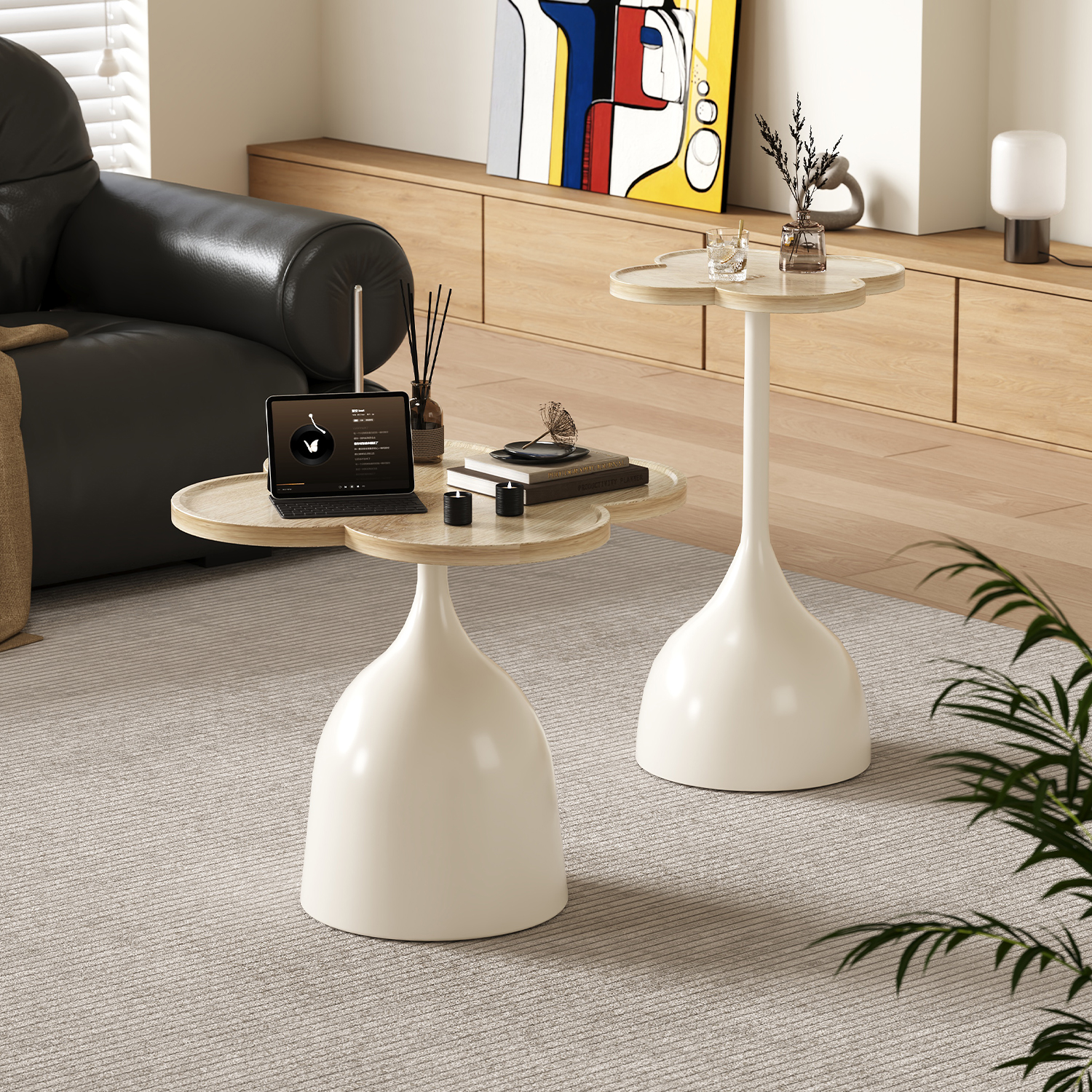 奶油风沙发边几家用客厅小茶几2025新款轻奢高级感卧室床边小桌子 - 图2