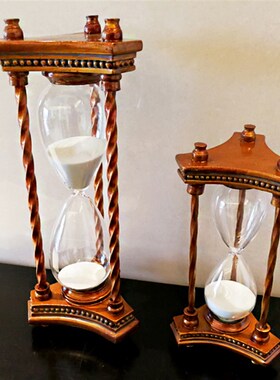 欧式复古沙漏计时器装饰品 美式家居饰品书房办公室摆设创意礼物