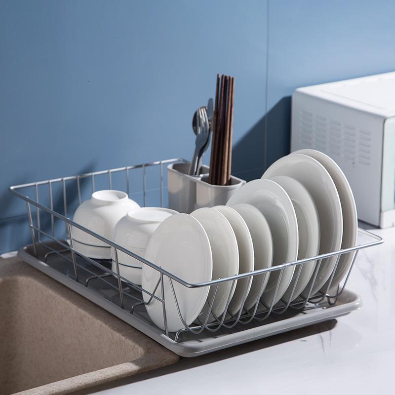 沥水碗架厨房碗碟架沥水架晾碗架家用放碗水槽置物架洗碗筷滤水架 - 图0