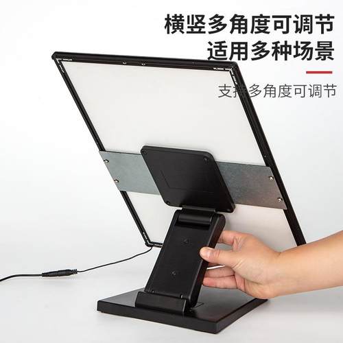 超薄抽画灯箱发光菜单奶茶店铺桌面吧台点餐牌立式玻璃灯箱价目表 - 图0