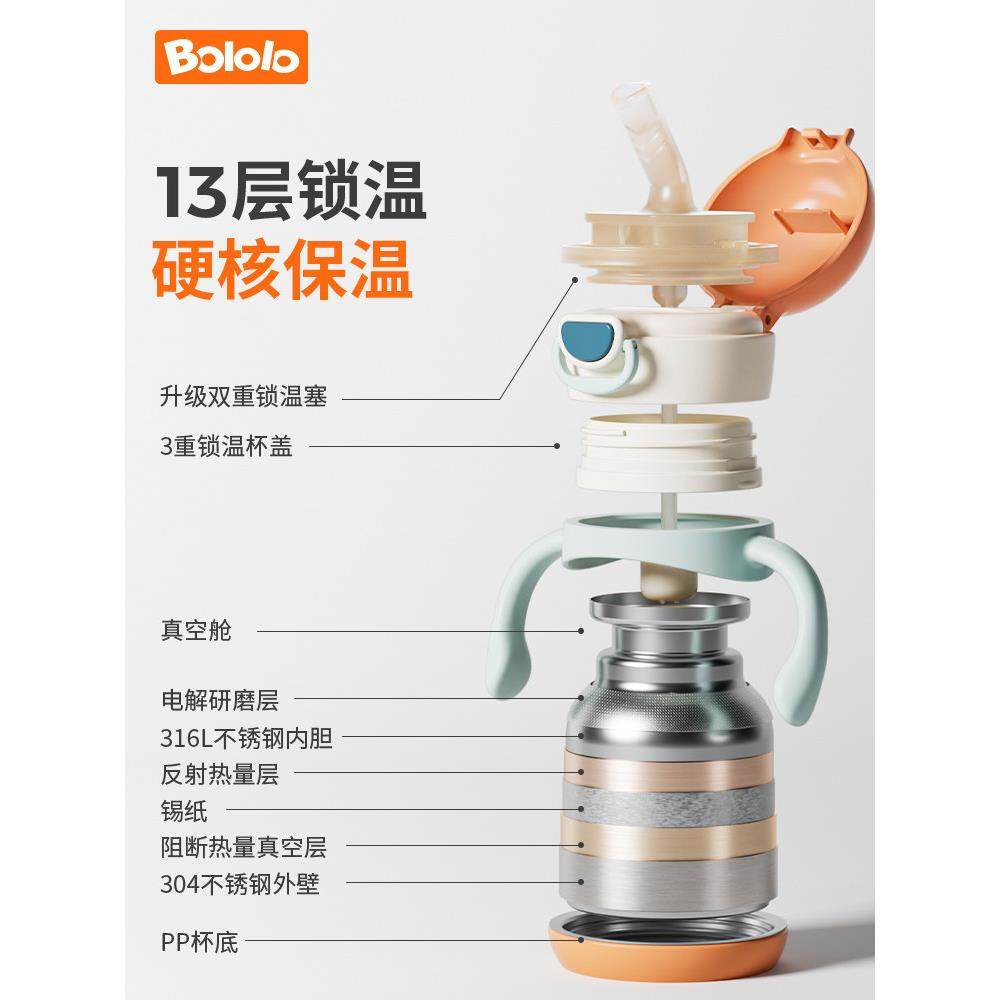 波咯咯婴儿保温水杯宝宝学饮杯小月龄专用吸管杯儿童保温奶瓶一岁,淘宝优惠券,粉丝福利购,淘宝优惠卷
