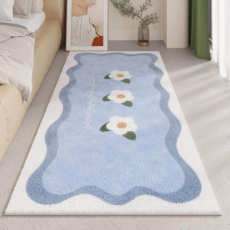 床边卧室地毯主卧脚垫女生房间高级感防滑垫子长条毛绒床前地垫,淘宝优惠券,粉丝福利购,淘宝优惠卷