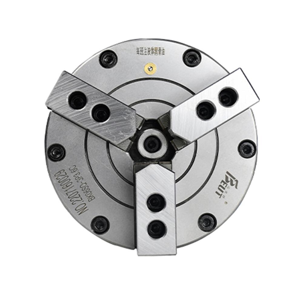 比优特气动卡盘中实三爪夹盘机车床BK110 130 160 200 250 320SQ - 图0