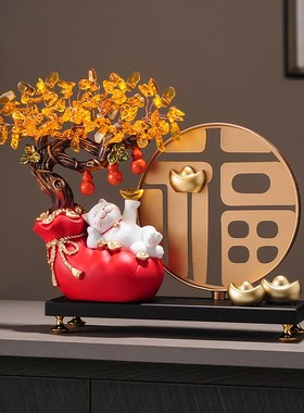 热销躺赚招财猫摆件福袋店铺前台办公室装饰品送朋友新店开业礼物