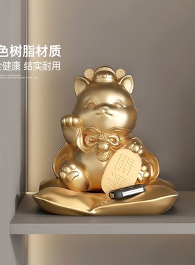热销招财猫摆件客厅钥匙收纳玄关收银台前台高级感小众新年开业礼