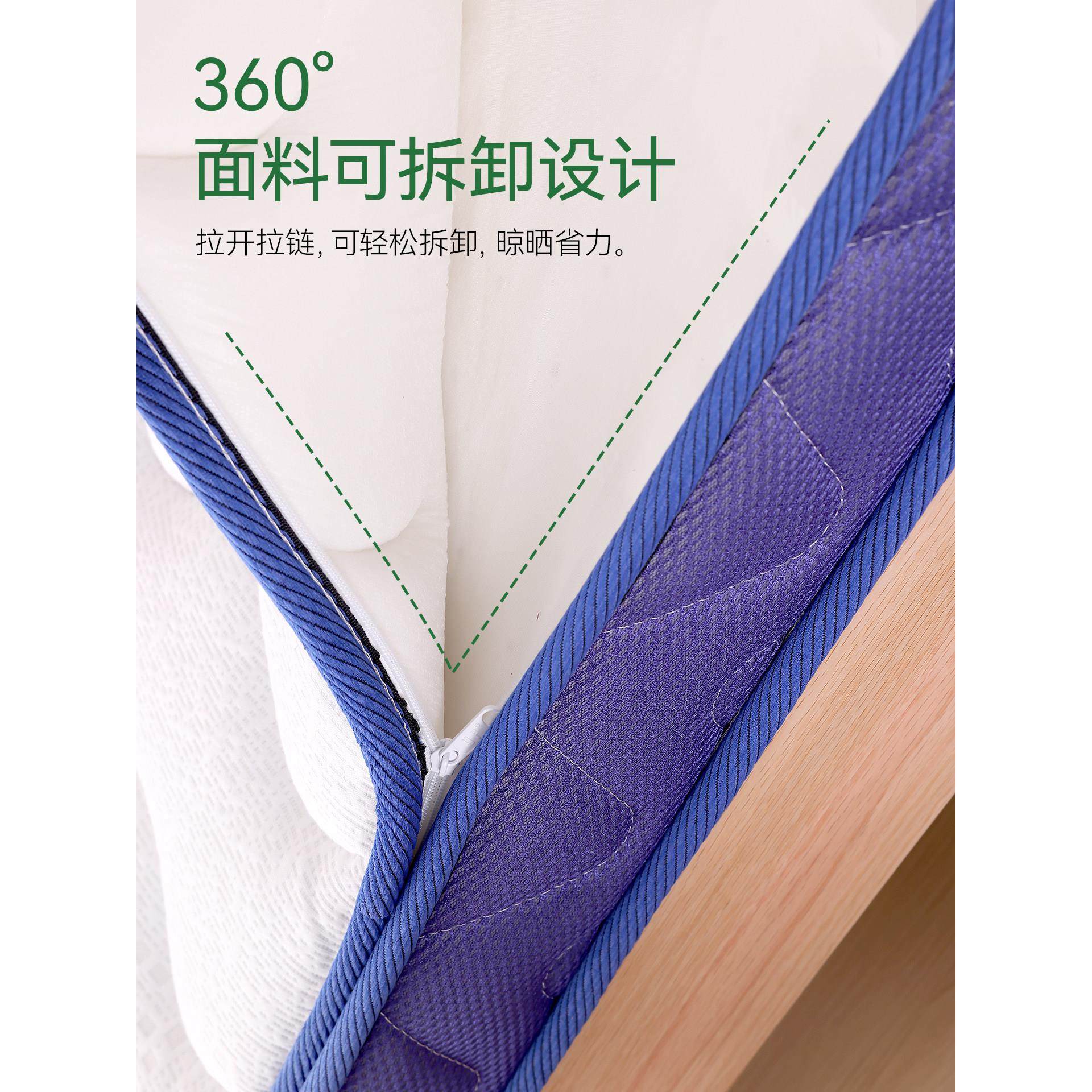 榻榻米褥子折叠床床垫家用环保黄麻天然乳胶儿童卧室定制尺寸拆洗,淘宝优惠券,粉丝福利购,淘宝优惠卷