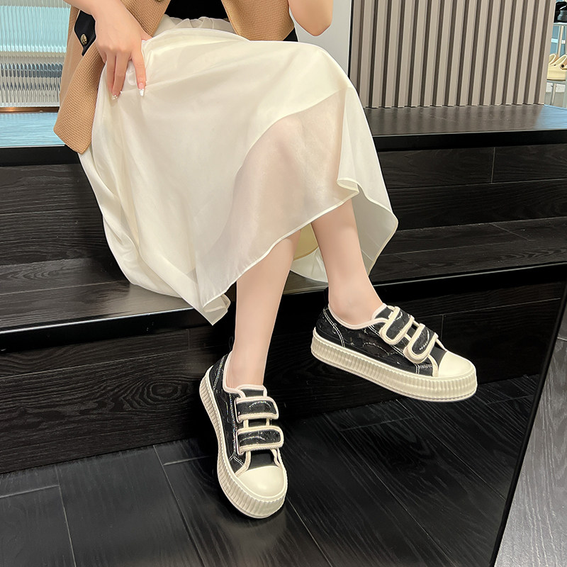 环球官方蕾丝帆布女鞋2024夏季透气平底韩版魔术贴网纱布鞋女板鞋,淘宝优惠券,粉丝福利购,淘宝优惠卷