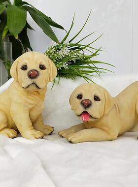 彷真小狗摆件家居桌面装饰治愈系可爱巴哥比熊犬树脂狗模型工艺礼