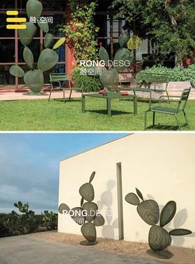 植物售楼处商场公园金属不锈钢艺术景观仙人掌雕塑定制厂家摆件