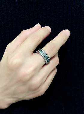 花京远男生钨金宽版不掉色戒指