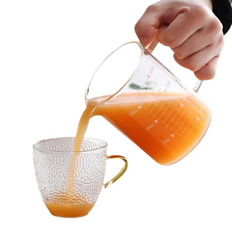 高硼硅玻璃水晶量杯儿童刻度微波炉可加热杯子早餐杯燕麦杯水茶杯 - 图3
