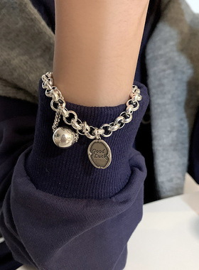 新品Punk Hip Hop Tag Coin Bracelet Bohemian Retro Thai Origi