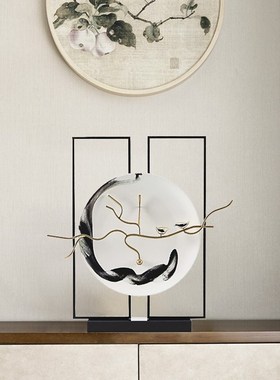 新中式禅意轻奢陶瓷摆设客厅酒柜玄关软装饰品酒店样板间高端摆件