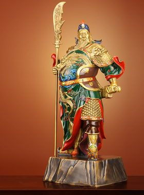 极速《忠义盖世》纯铜武财神关公摆件关羽关二爷关公佛像招财供奉