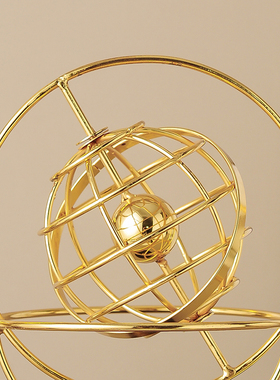 金属地球仪酒柜家居饰品电视柜轻奢高档现代客厅办公室装饰品摆件