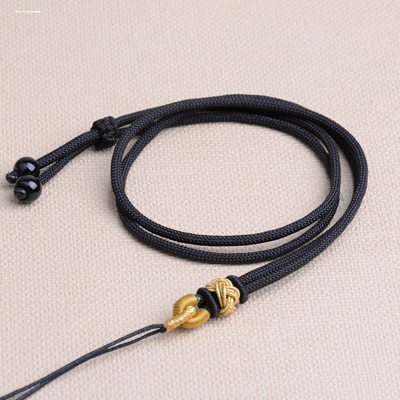 翡翠吊坠绳挂件绳和田玉坠绳高货绳手工编织可调节玉佩绳珠宝挂绳 - 图2