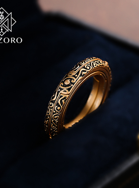 新品天文球戒指情侣指环个性复古可旋转浑天仪吊坠可以变成行星的