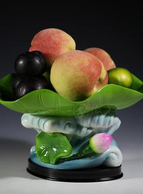 微美7至10寸荷叶供果盘供盘供佛水果盘佛堂佛具用品贡果盘陶瓷器