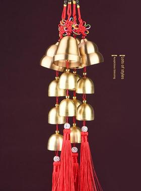 中国风黄铜风铃挂件葫芦形大钟家室内店入口钟六钟五黄二黑