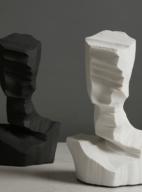 现代简约树脂抽象人物雕塑摆件创意客厅玄关室内样板间装饰品摆设