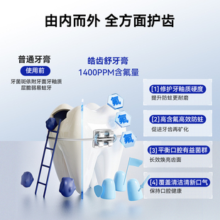 皓齿舒高氟防蛀牙膏120g*2+牙刷