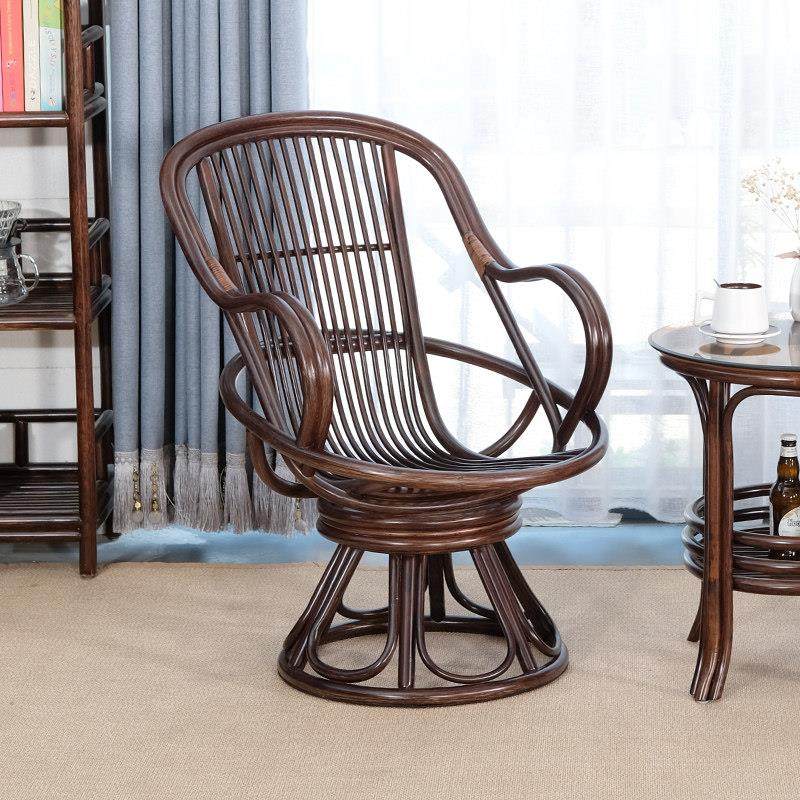藤椅子靠背椅天然真藤家用转椅滕编椅子小椅子阳台老人椅久坐舒适,淘宝优惠券,粉丝福利购,淘宝优惠卷