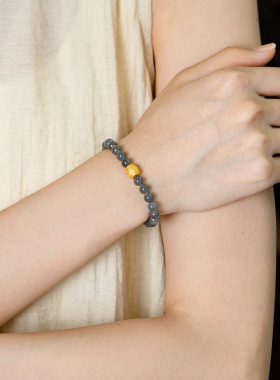 【紫气东来】烟紫玉和田玉手串古典美学配饰手链送礼妈妈女朋友