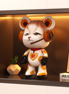 桌面摆件电视柜酒柜装饰叮咚熊