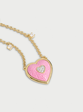 RuedesMille 意大利原创粉色爱心锆石项链轻奢礼物GRZ025M2CUORAU